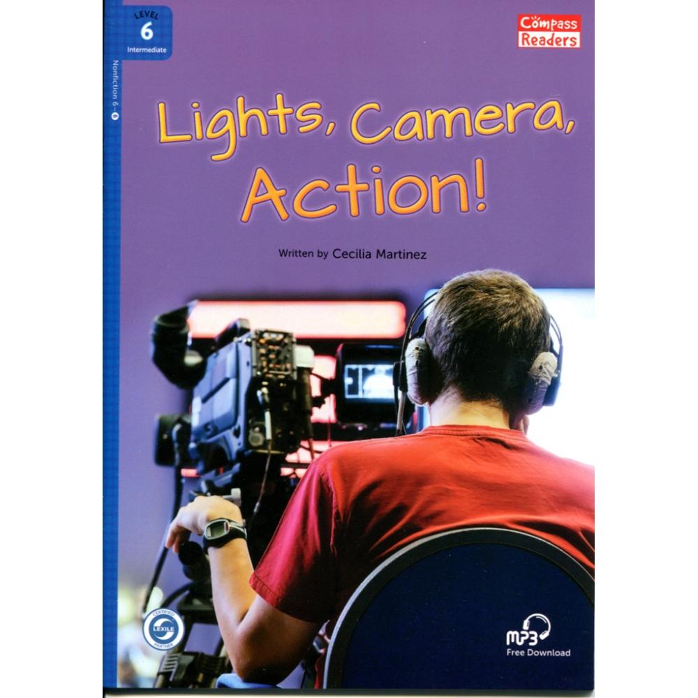 [Compass Reading Level 6-6] Lights, Camera, Action! - Leveled Reader with Downloadable Audio-Free Audio-Sách chuẩn nhập khẩu từ NXB Compass