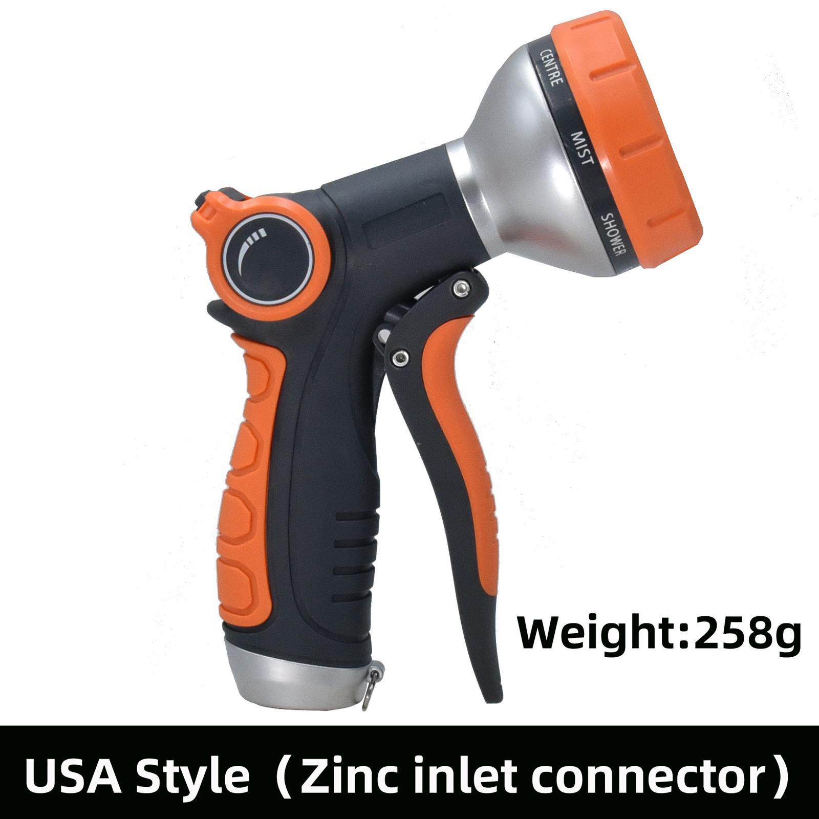 Garden Hose Nozzle Water Hose Nozzle with 8 Adjustable Spray Patterns - Heavy Duty Hand Sprayer for Watering Plants Cleaning Cars Showering Pets