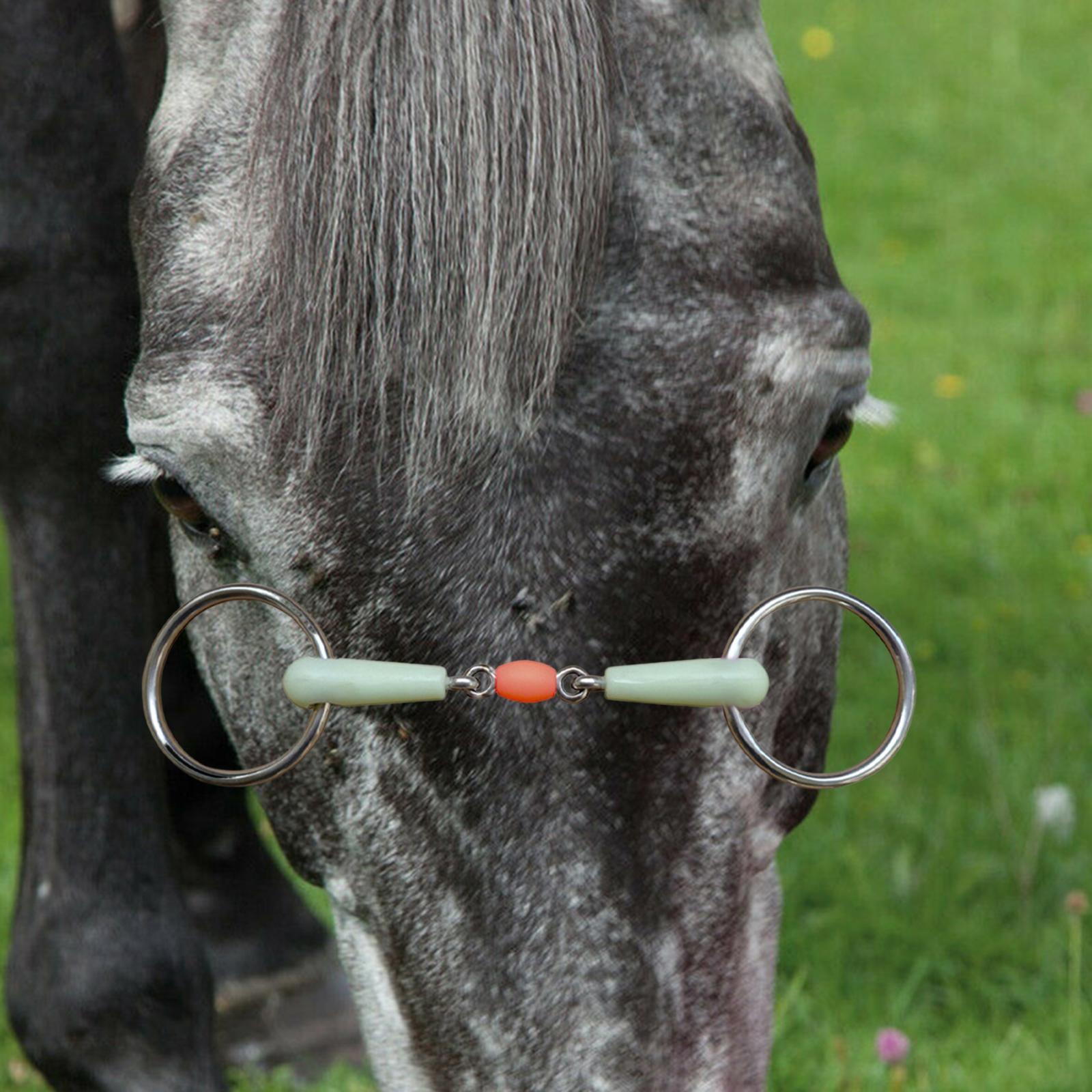 Horse Mouth Bit Stainless Steel Snaffle Bits Jointed Mouth for Equipment Training Cheek