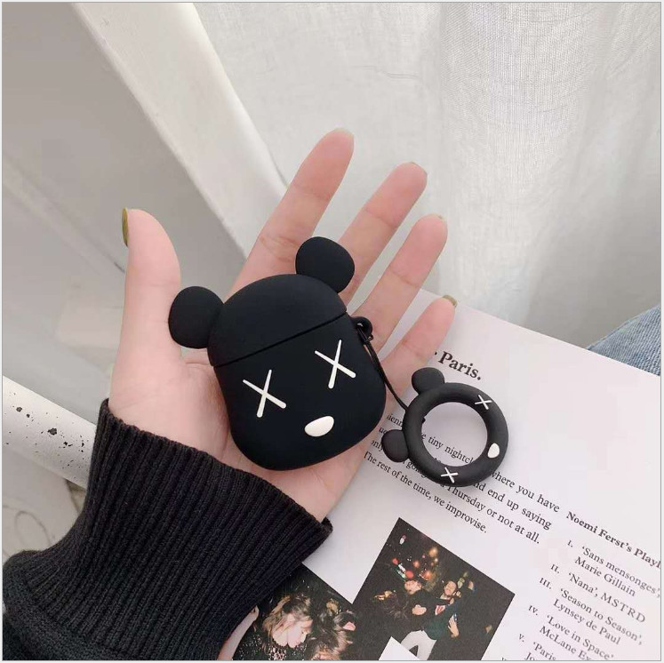 Ốp bảo vệ tai nghe XÁM - ĐEN dành cho case airpod 1/2/Pro chống va đập