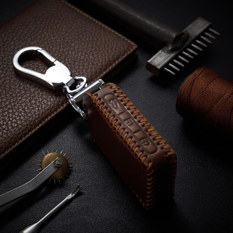 Bao Da Chìa Khóa Ô Tô Volvo XC60 / XC90 Dạng Hộp Da Bò