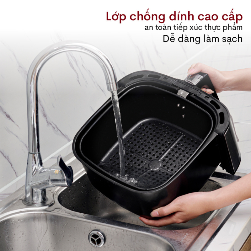 Nồi chiên không dầu FUJIHOME A9 dung tích 9.2 lít, Công suất 1800W, Thiết kế hiện đại trang nhã, Tháo lắp đơn giản dễ dàng vệ sinh, Hàng chính hãng BH 24 tháng