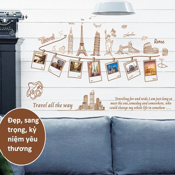 Decal dán tường du lịch thế giới độc đáo