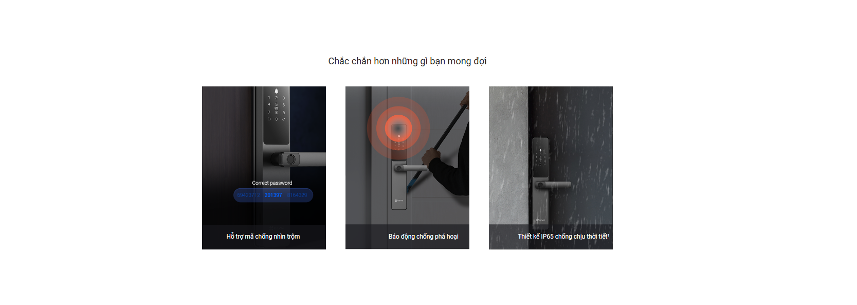 Khóa vân tay thông minh EZVIZDL05 Cảnh báo trên di động, mã chống nhìn trộm, Chuông cửa điện tử tích hợp (bao công lắp đặt)