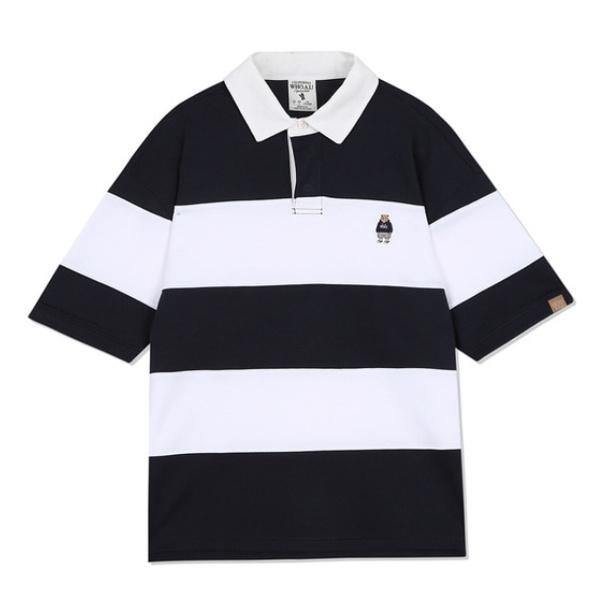 Áo thun Unisex Form rộng Polo Whoau Striped