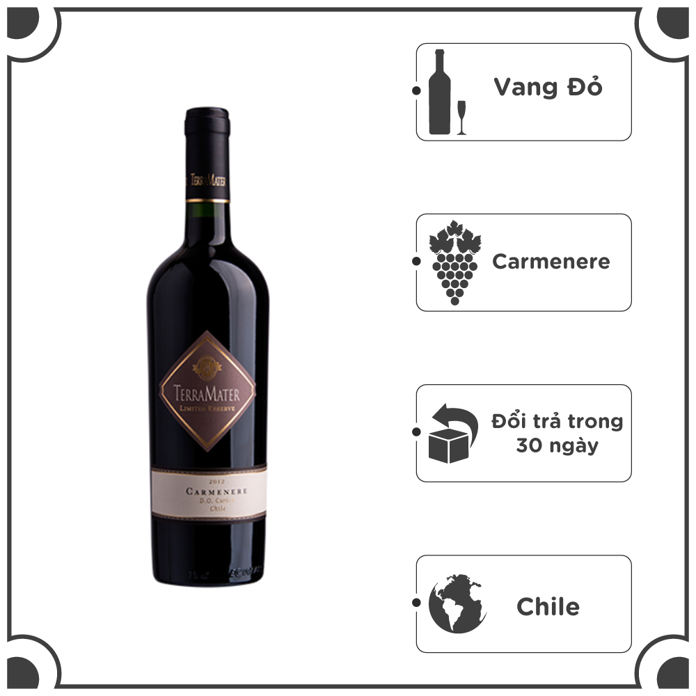 Rượu Vang Đỏ Chile TerraMater Limited Reserve Carmenere