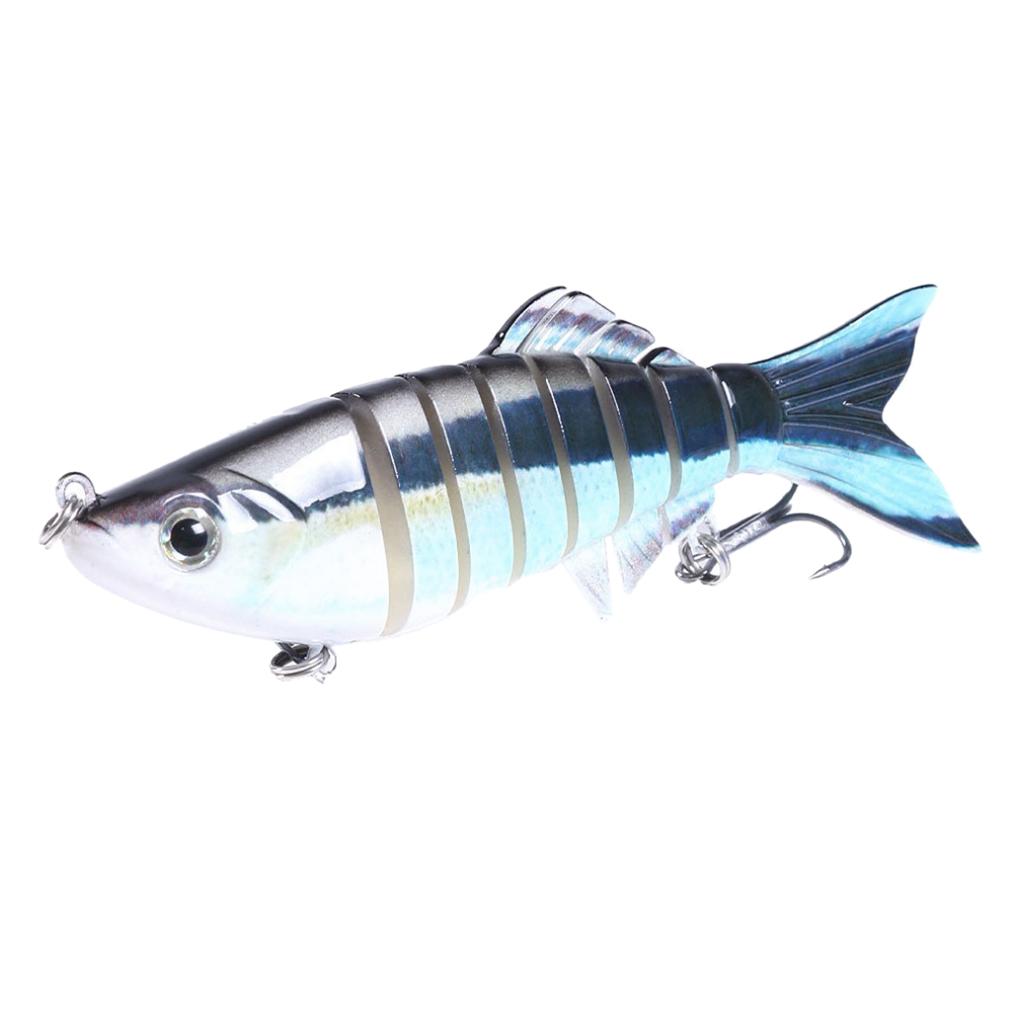 Multi Jointed Fishing Lure Bionic Bait Swimbait Lifelike Eel Tackle Blue