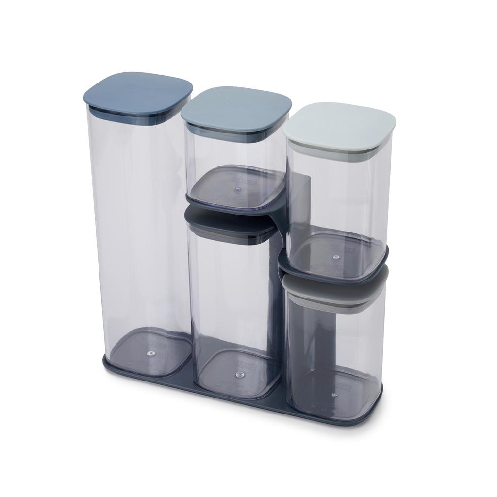 Bộ 5 hũ nhựa đựng thực phẩm cao cấp Joseph Joseph 800722 - Podium Storage Container Set Editions