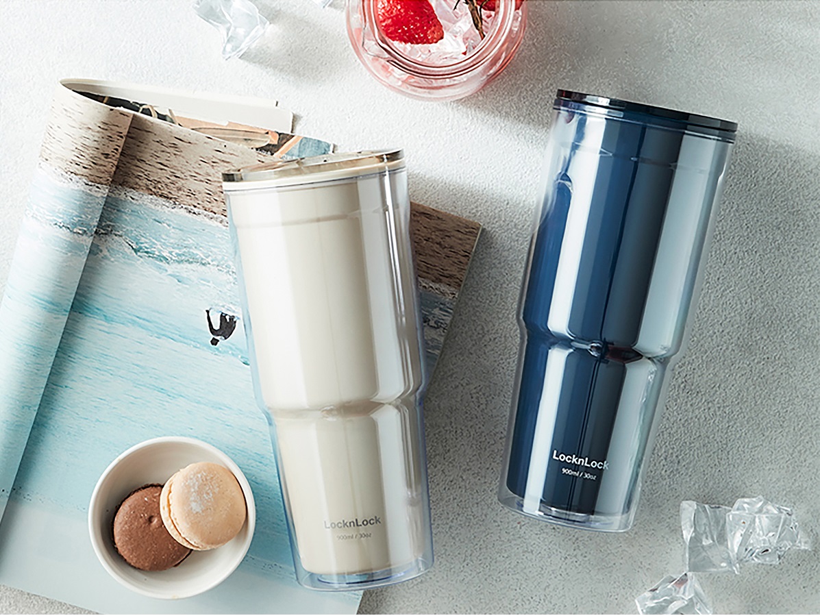 Ly Nhựa 2 Lớp LocknLock 900ml HAP502NVY - Màu