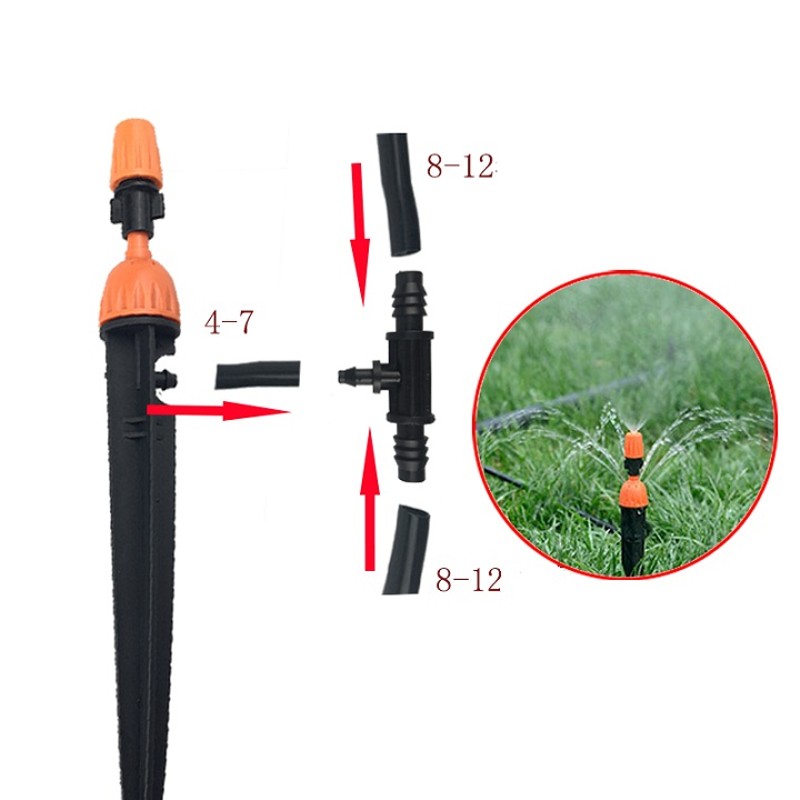 Combo 10 đầu nhỏ giọt 8 tia kết hợp phun sương