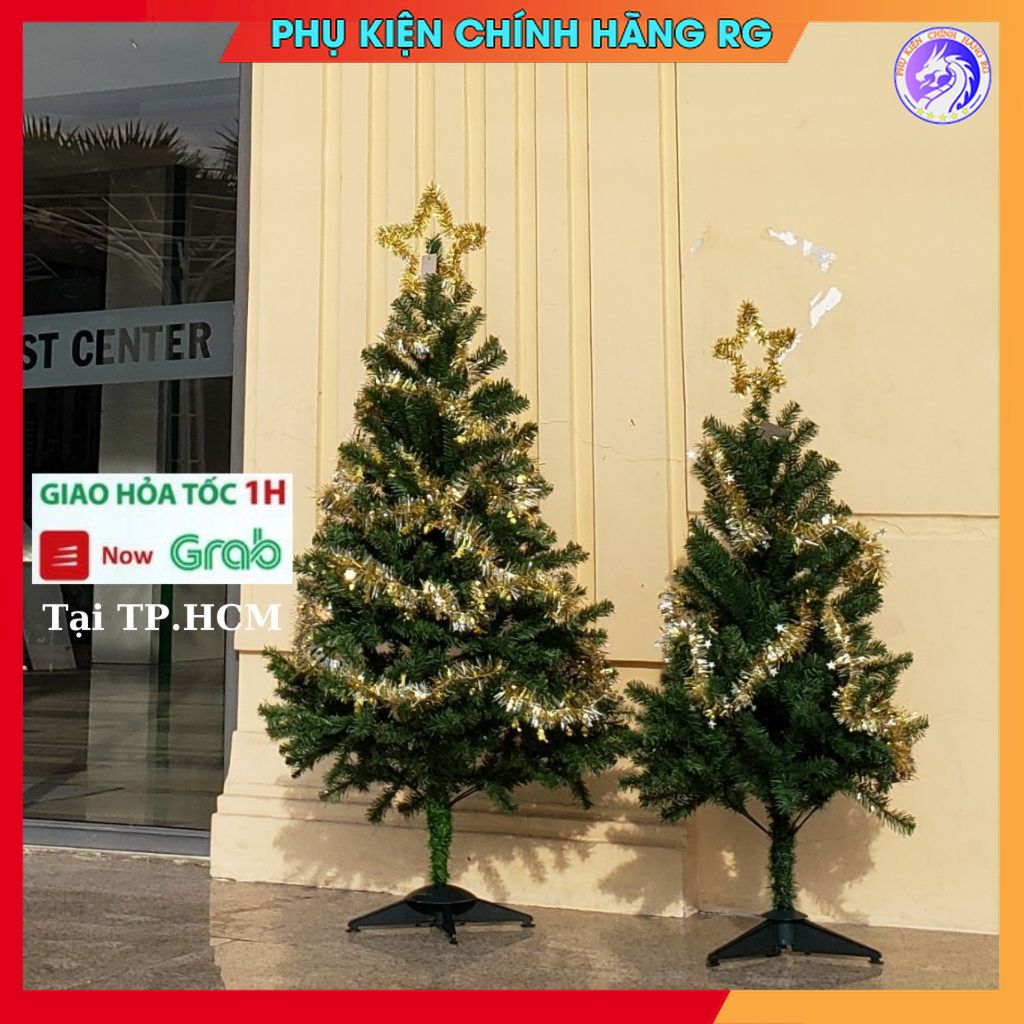 Cây thông noel 1m8 1m5 1m2 90cm tặng kèm 1 ngôi sao đỉnh và dây kim tuyến trang trí giáng sinh tán dày lá rộng ảnh tự chụp cực đẹp