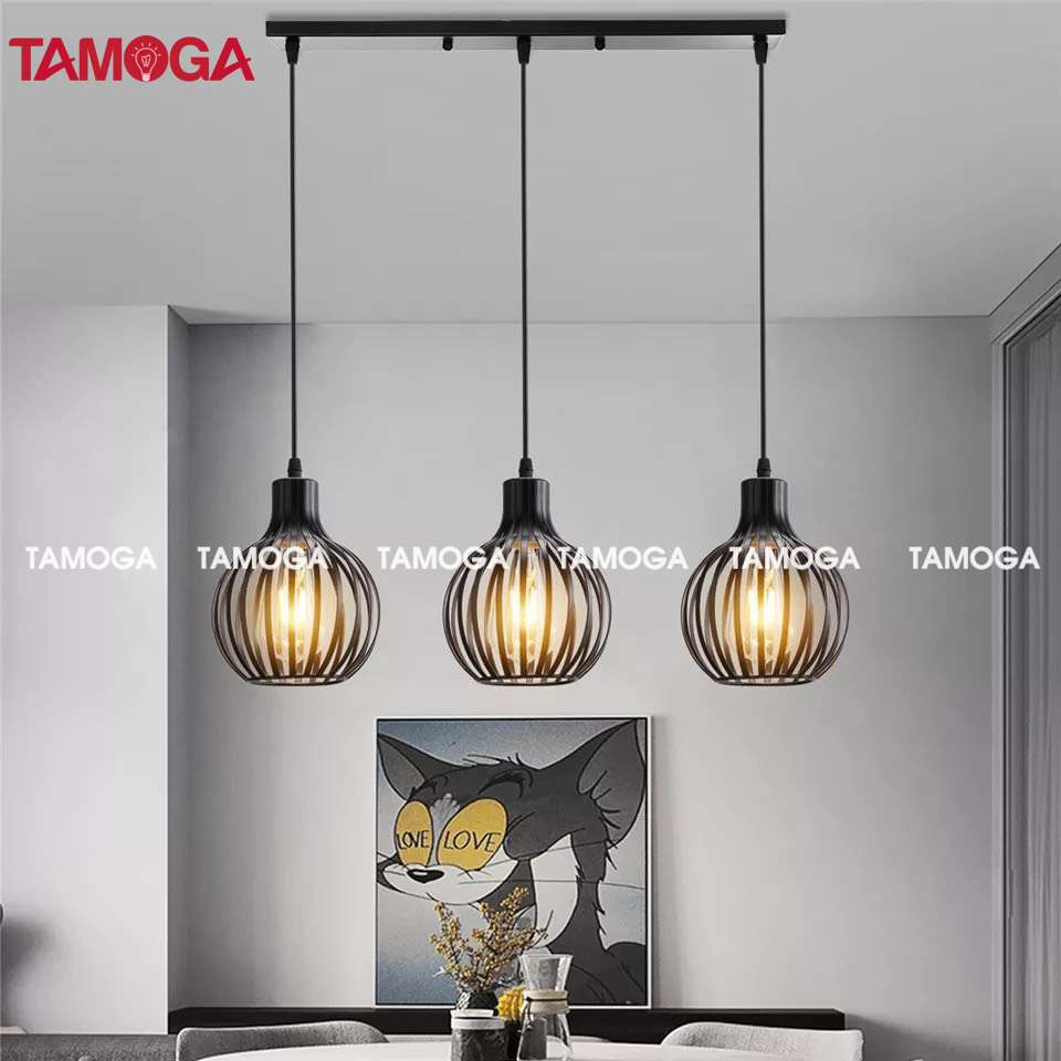 Đèn thả lồng chim TAMOGA BAMI 6870/1 cỡ 230mm+ Tặng kèm bóng led AS Vàng