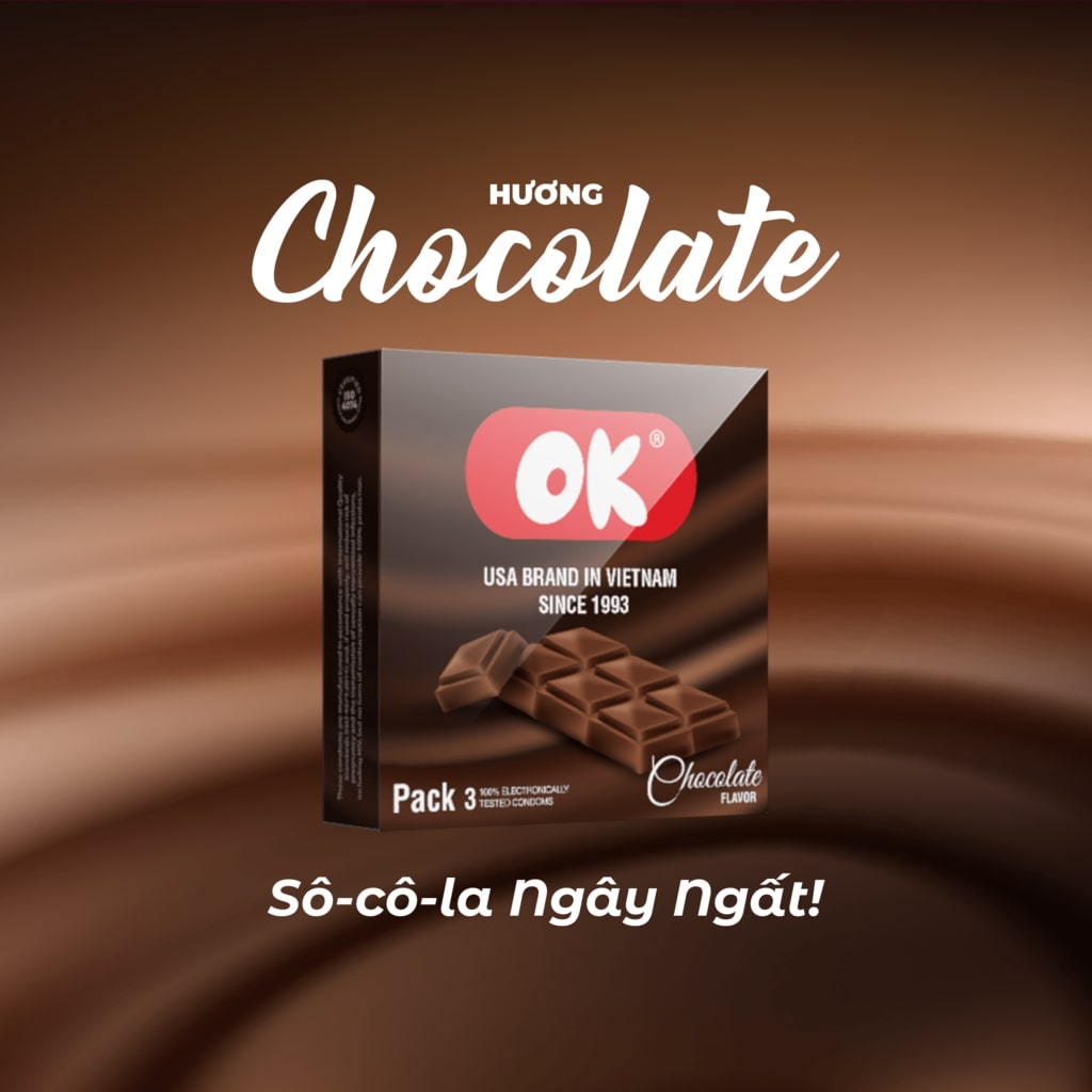 Bao cao su OK chocolate – hộp 144 cái