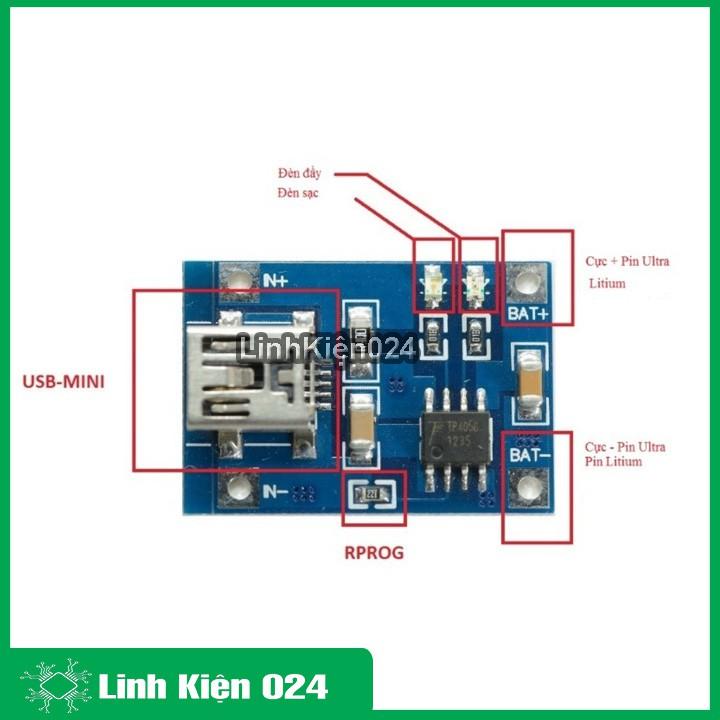 Module Sạc Pin TP4056 1A MicroUSB V1