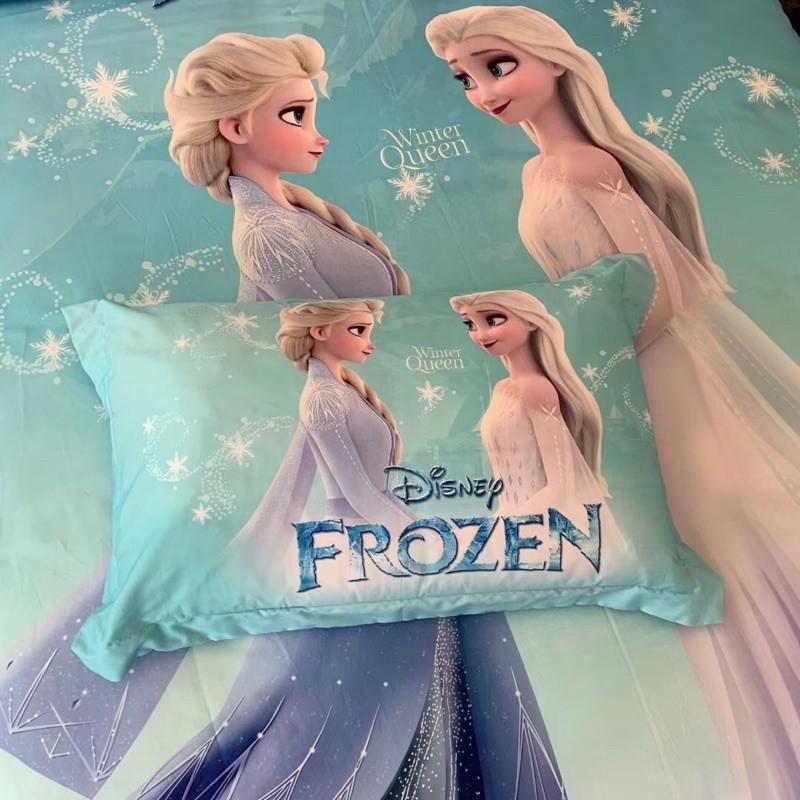 Bộ Chăn Ga Gối Cotton Disney 100%cotton Hàng Nhập Khẩu Cao Cấp 4 Món Công Chúa Tuyết