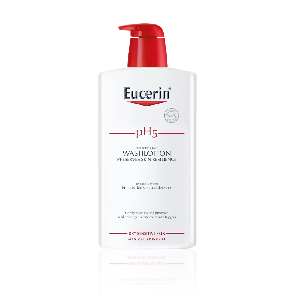 Sản Phẩm Làm Sạch Da Mặt Và Cơ Thể Eucerin pH5 for Body &amp; Face Washlotion 1000ml - 63075
