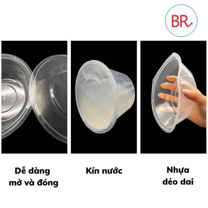 10 Hộp nhựa tròn Việt Nhật đa năng 450ml dùng 1 lần nhựa PP (6633) – Hộp nhựa đựng cháo súp, tiện dụng – 01768