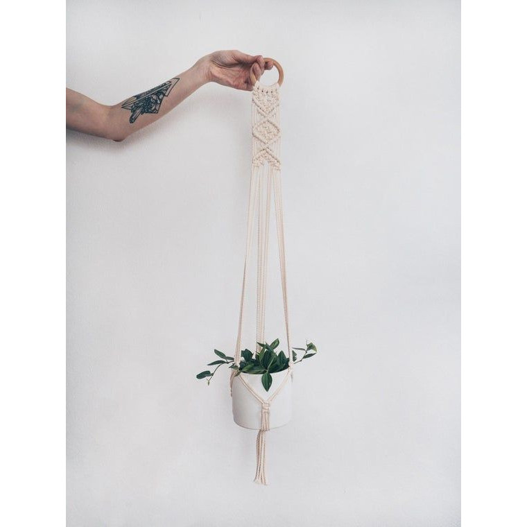 Dây treo tết macrame trang trí chậu cây lọ hoa
