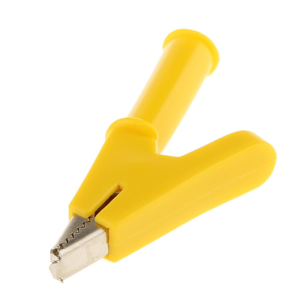 Metal Alligator Clips Electrical Test Clamps Yellow