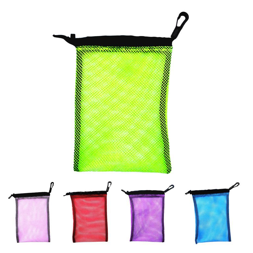 5 Pieces Dive Swimming Drawstring Mesh Bag Storage For Diving Scuba Snorkel
