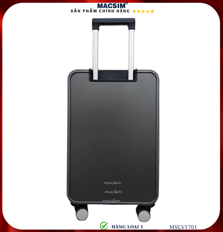 Vali hợp kim nhôm cao cấp Macsim MSLV1701 cỡ 20 inches màu ghi hàng loại 1