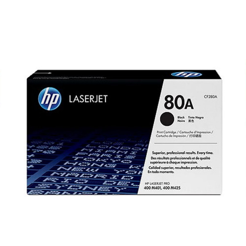 Mực in Laser HP 80A Đen (Máy in HP LaserJet Pro 400 M401N/M401D/M401DN/M401DW/M401DNE/HP LaserJet Pro 400 M425dn MFP/M425dw MFP/CF280A) - Hàng Chính Hãng