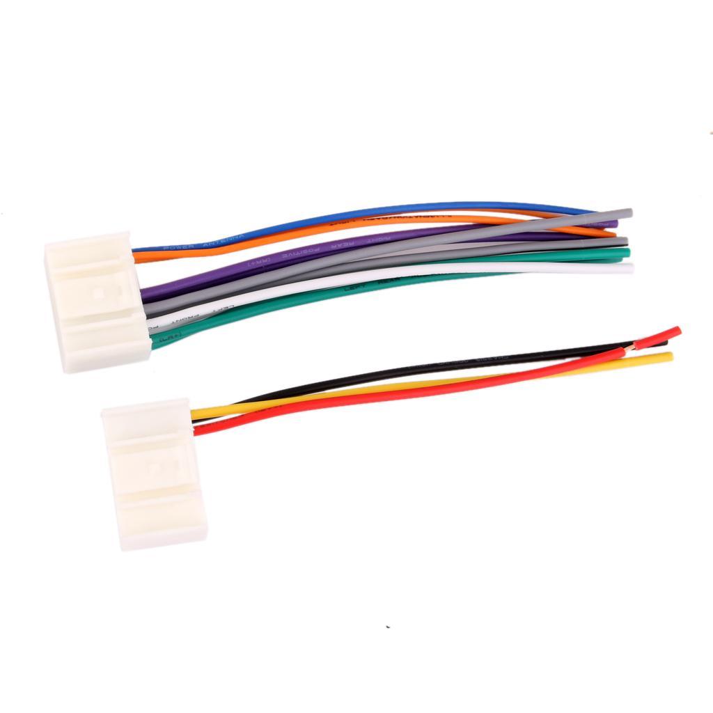 7X 2 Car Radio CD/DVD Stereo Wiring Harness Adapter For  IX35/  k2
