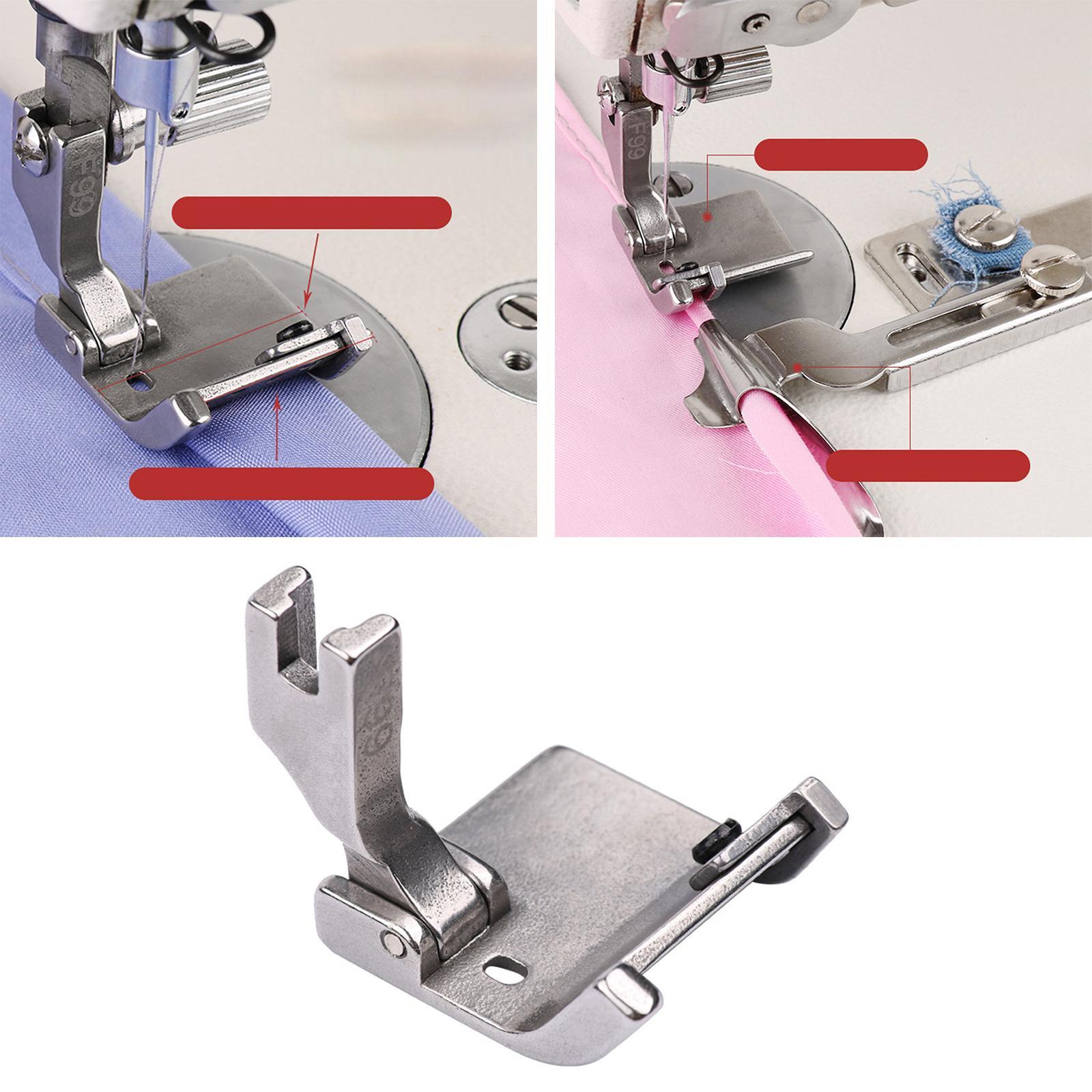 Rolled Hemming Foot Presser Foot Adjustable Edge Guide for Overlock Quilting