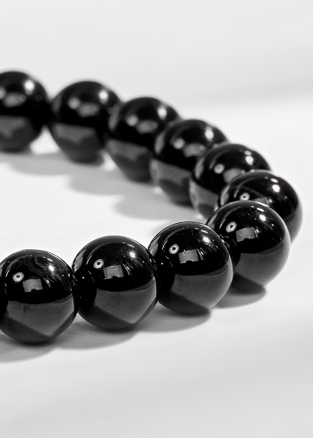 Vòng Tay Đá Obsidian Phối Bàn Tay Hamsa Bạc Ngọc Quý Gemstones