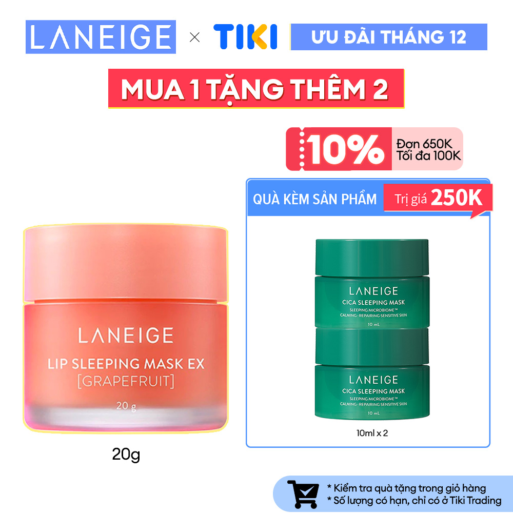 Mặt Nạ Ngủ Cho Môi Laneige Lip Sleeping Mask Grapefruit Ex 20G