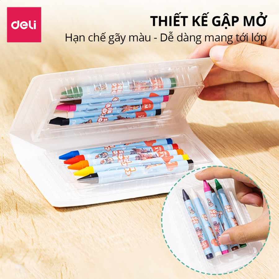[Quà tặng kèm không bán - bộ 10 màu sáp] Bút sáp màu an toàn cho bé BSM10