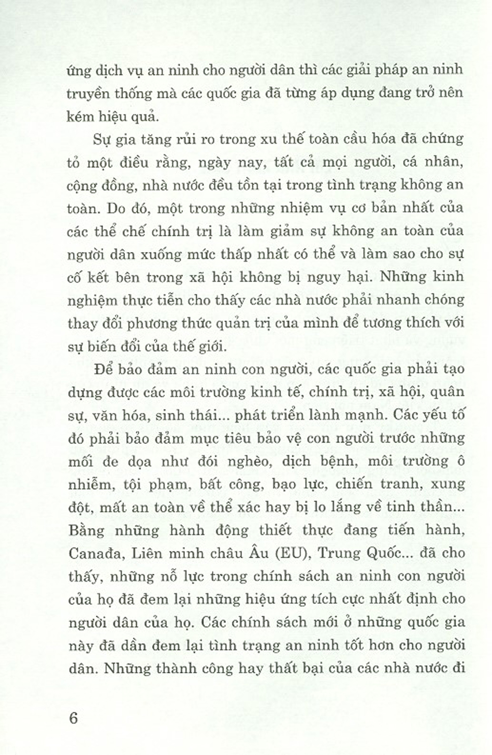 An Ninh Con Người Trong Bối Cảnh Toàn Cầu Hóa