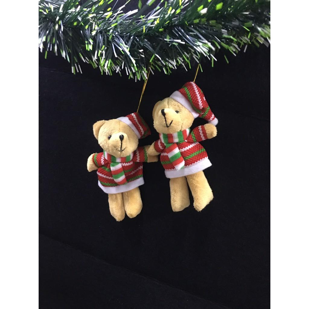 NOEL - GẤU NHỒI BÔNG 8X12CM- TRANG TRÍ GIÁNG SINH NOEL