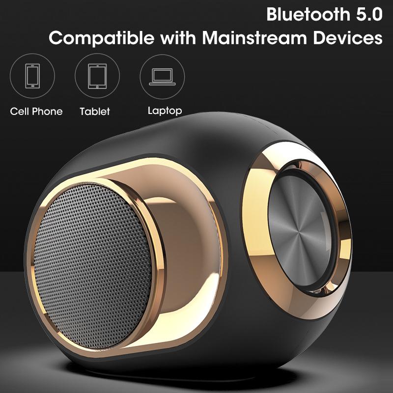 X6 Loa Bluetooth 5.0 TWS Loa Di Động Không Dây Cho Điện Thoại Máy Tính Chống Nước Ngoài Trời Hỗ Trợ Nhạc Stereo TF AUX USB FM Color: Blue