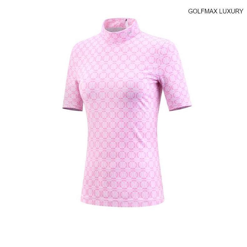 Áo ngắn tay Golf nữ chính hãng PGM - YF467 - Chất liệu sợi Polyester kết hợp vải spandex cao cấp, bền đẹp