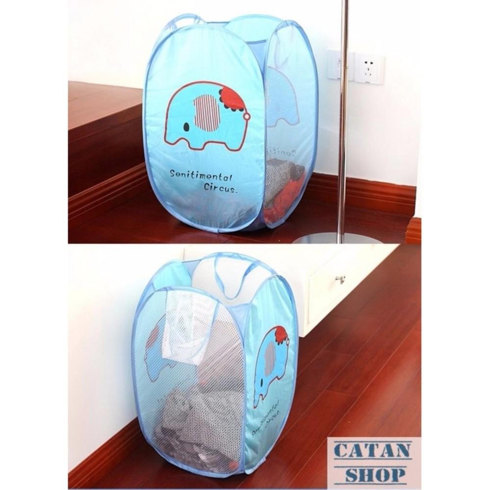 Giỏ, Túi đựng đồ chơi , đồ giặt, đồ dơ, gấp, xếp gọn gàng dễ thương GD18-RQA