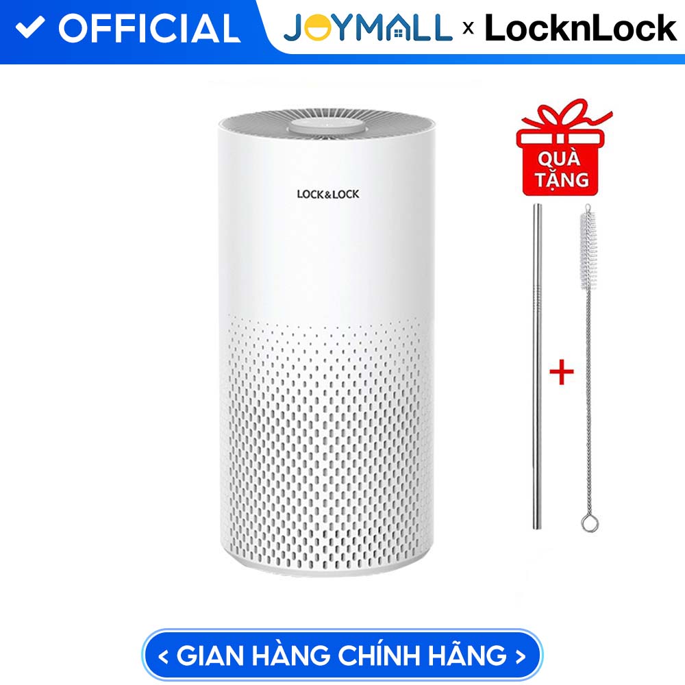 Máy Lọc Không Khí Lock&Lock ENP126WHT - Hàng Chính Hãng, Tặng Kèm Ống Hút Và Cọ Rửa