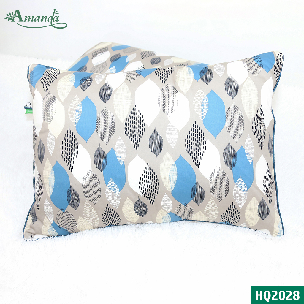 Áo gối nằm Amanda HQ2028, chất vải cotton lụa satin Hàn Quốc bề mặt mềm mịn an toàn với làn da