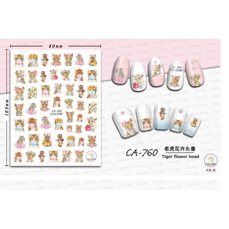 sticker trang trí nail tết