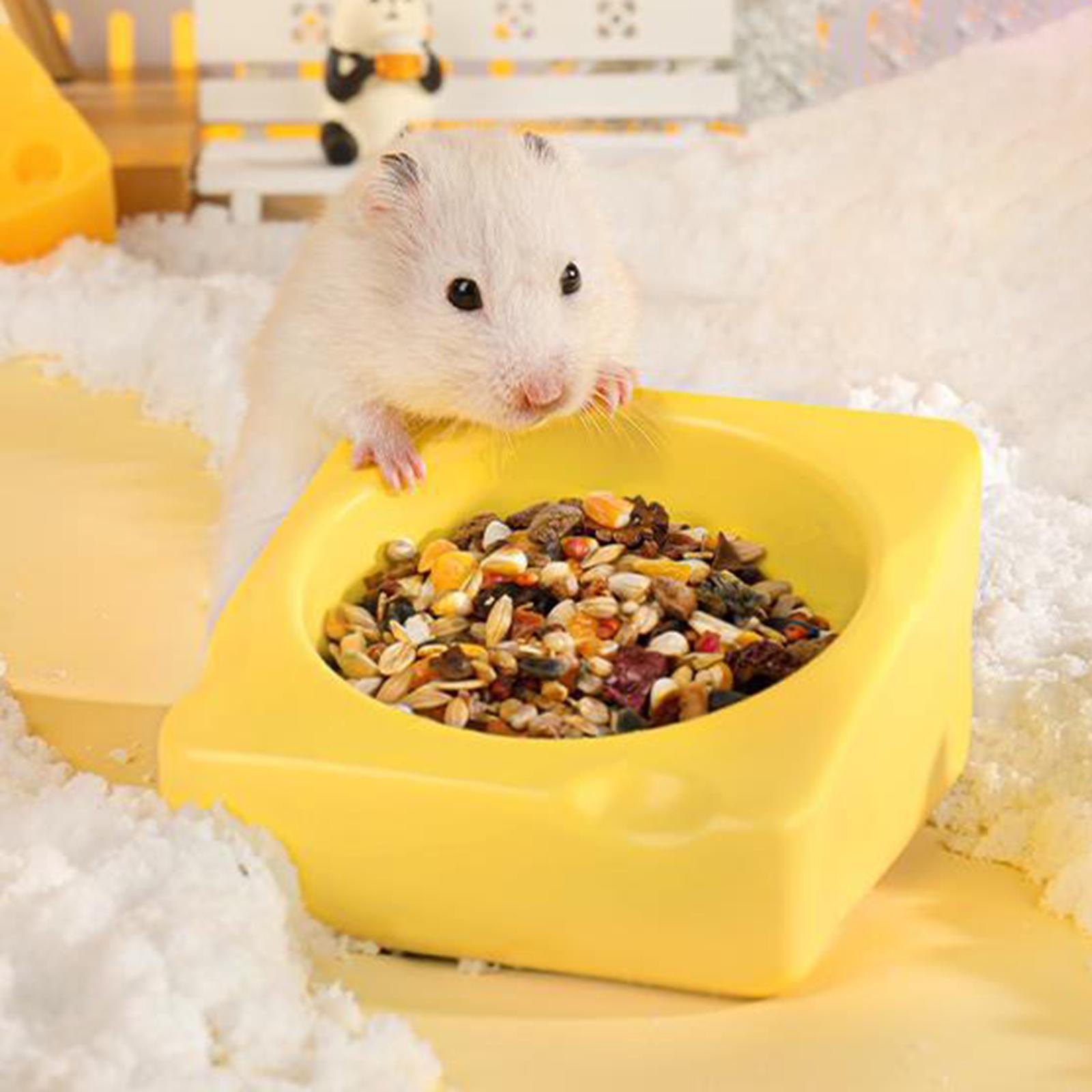 Portable Hamster Food Bowl Stable Durable Ceramic Feeding Bowl for Chinchilla Gerbil Small Animals