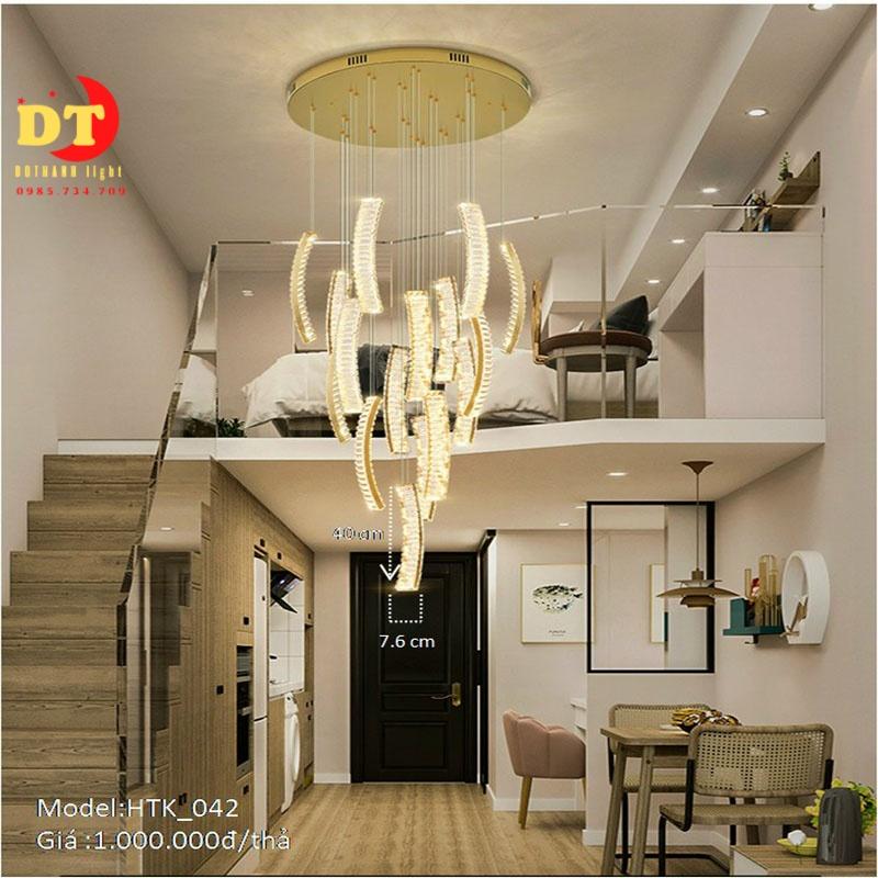 Đèn thả thông tầng phale cầu thang hiện đại HTLQ