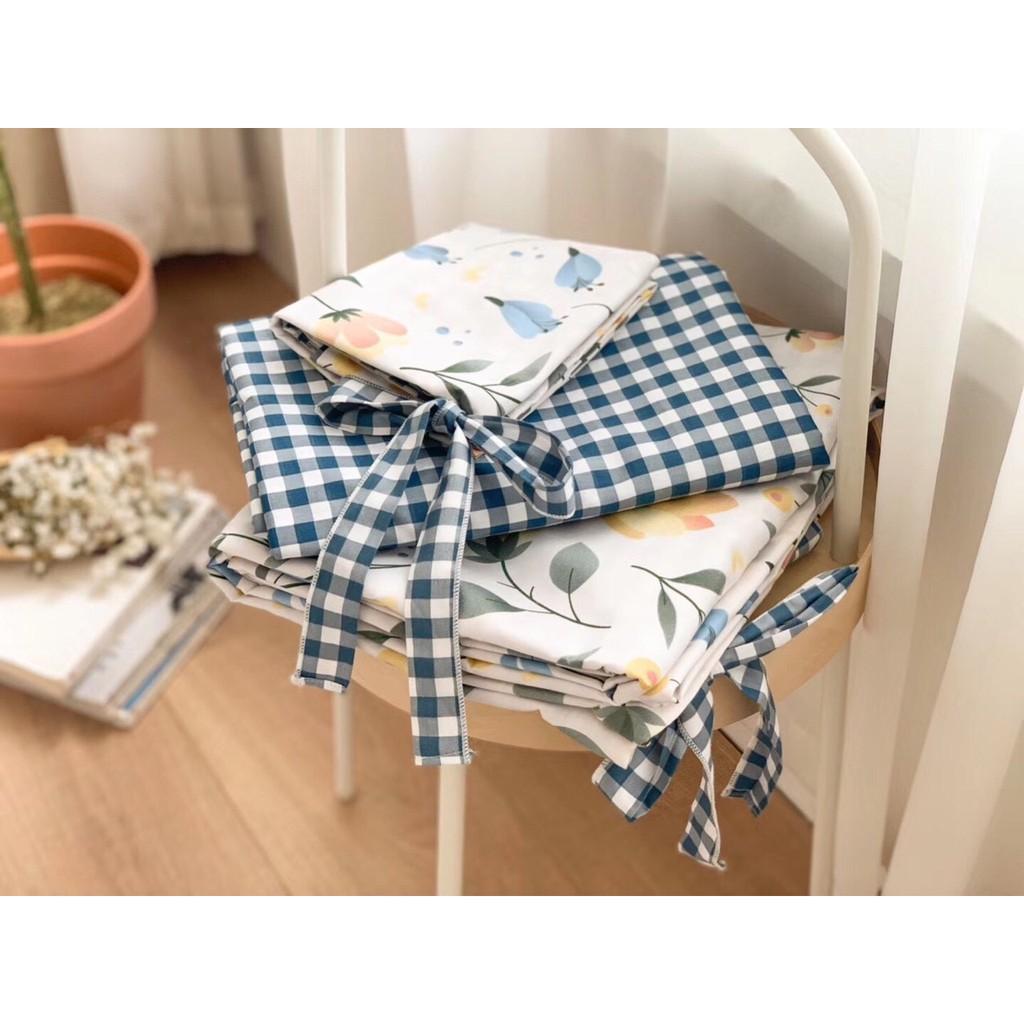 Bô Chăn ga Cotton thắt nơ mẫu mới - Hàng nhập khẩu 100% Cotton