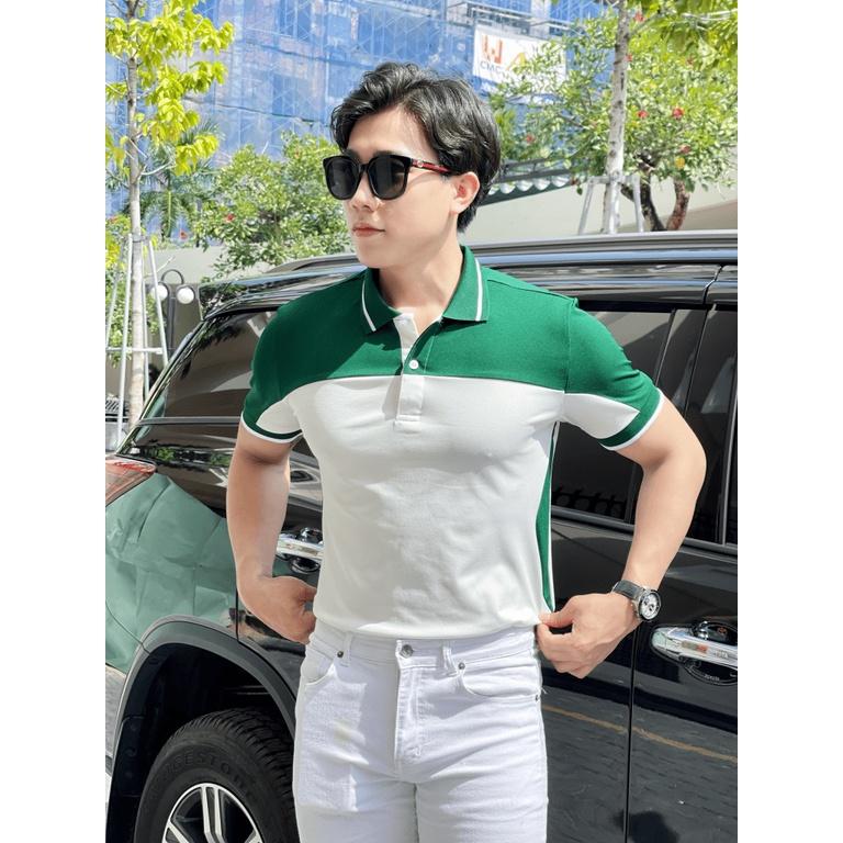 Áo thun POLO phối màu tay ngắn thời trang nam , nam tính hàn quốc tôn dáng cho các anhem THỜI TRANG NAM 1986