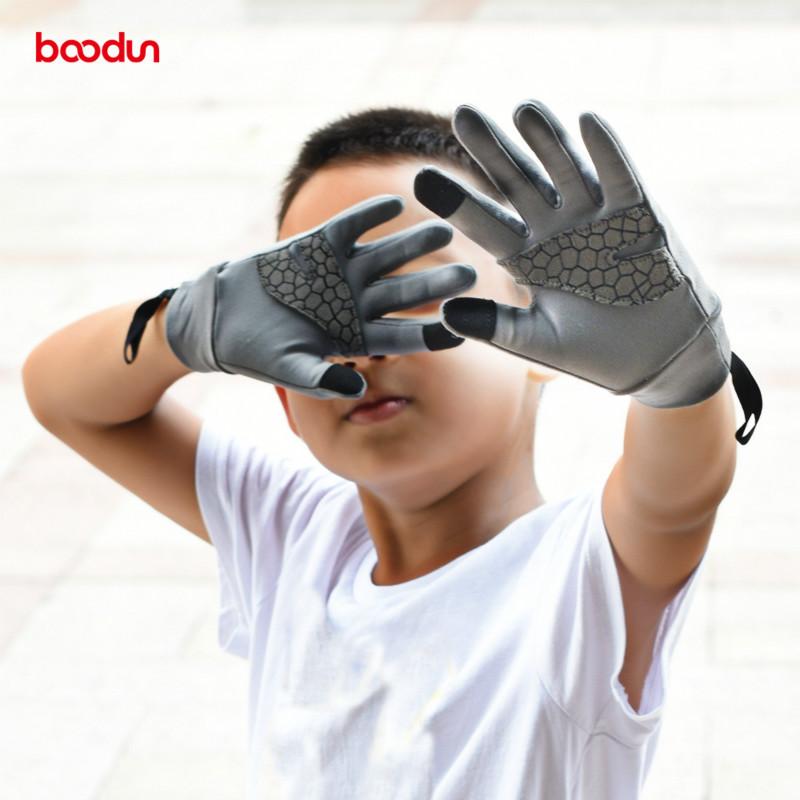 BOODUN 4-12 Trẻ Em Mùa Đông Găng Tay Phượt Full Ngón Tay Nhiệt Ấm Áp Chống Gió Thể Thao Ngoài Trời Trượt Tuyết Xe Đạp Găng Tay bé Trai Bé Gái
