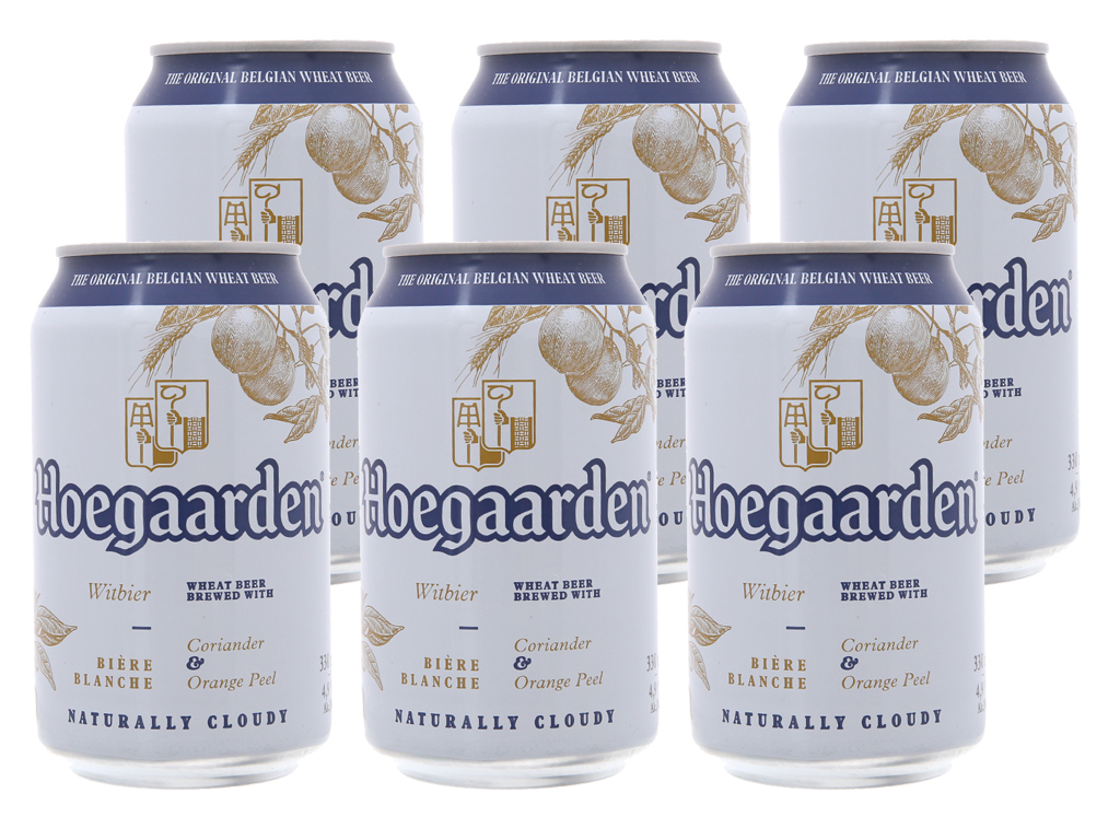 Thùng bia Hoegaarden White 330ml x 24 lon