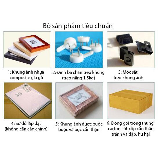 Bộ Khung Ảnh Treo Tường KA1105 m2 - Hỗ Trợ In Hình - Miễn Phí Phụ Kiện