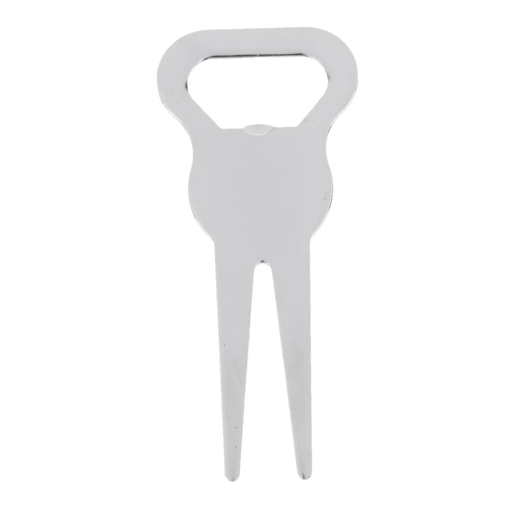 Portable Alloy Golf Divot Tool Pitch Repair Golf Accessories Silver