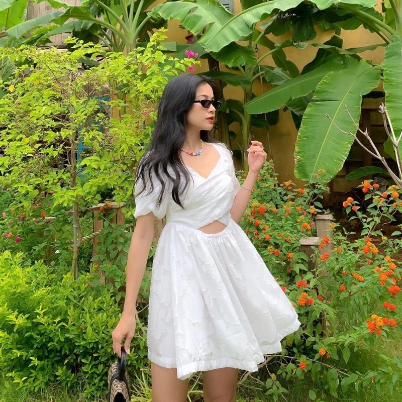 Đầm xoè hoa chìm