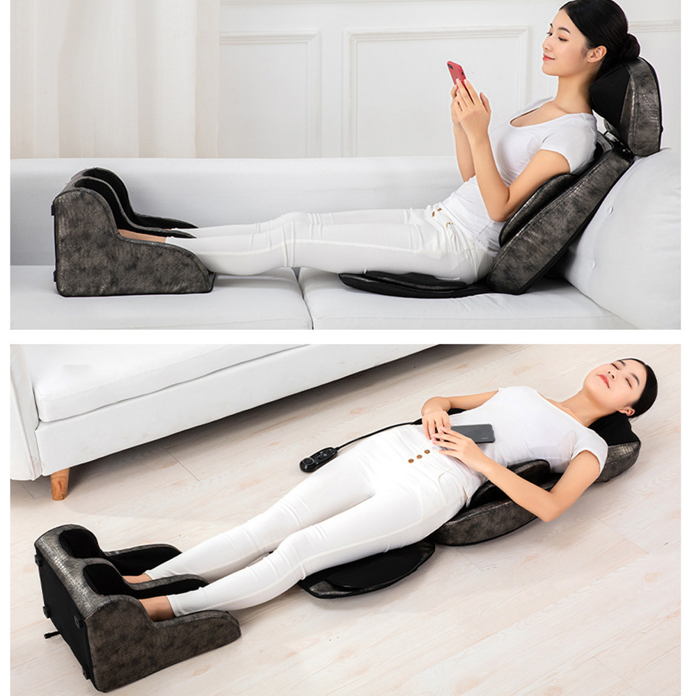 Đệm Ghế Massage Thư Giãn Hỗ Trợ Trị Liệu Có Hồng Ngoại Full Massage Cổ, Lưng, Vai, Mông, Bàn Chân