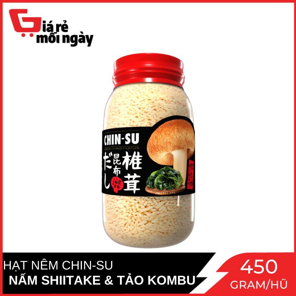 Hạt Nêm CHIN-SU Nấm Shiitake &amp; Tảo Kombu 450g